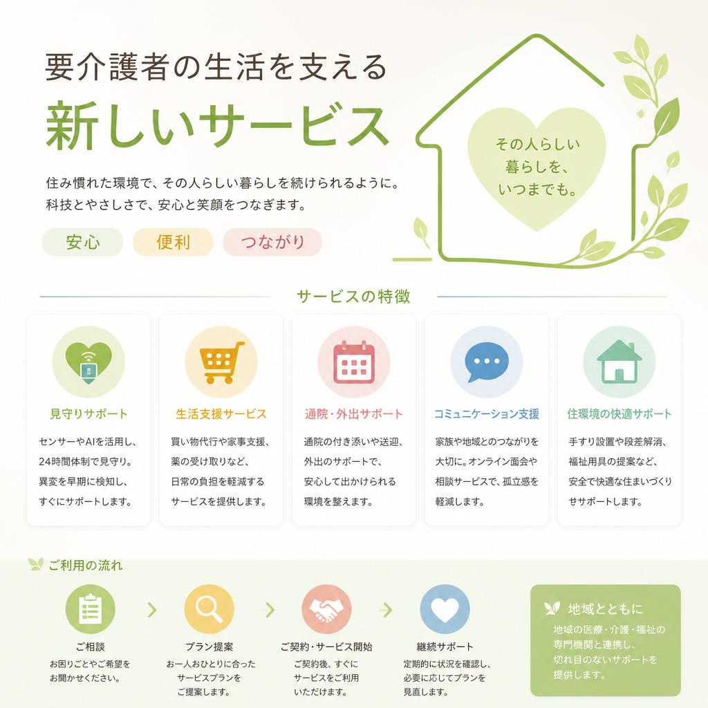 要介護者の生活を支える新しいサービス