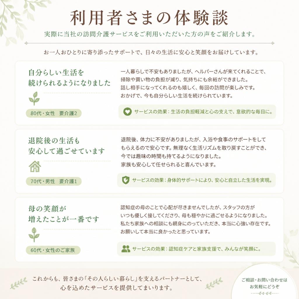 利用者様の声