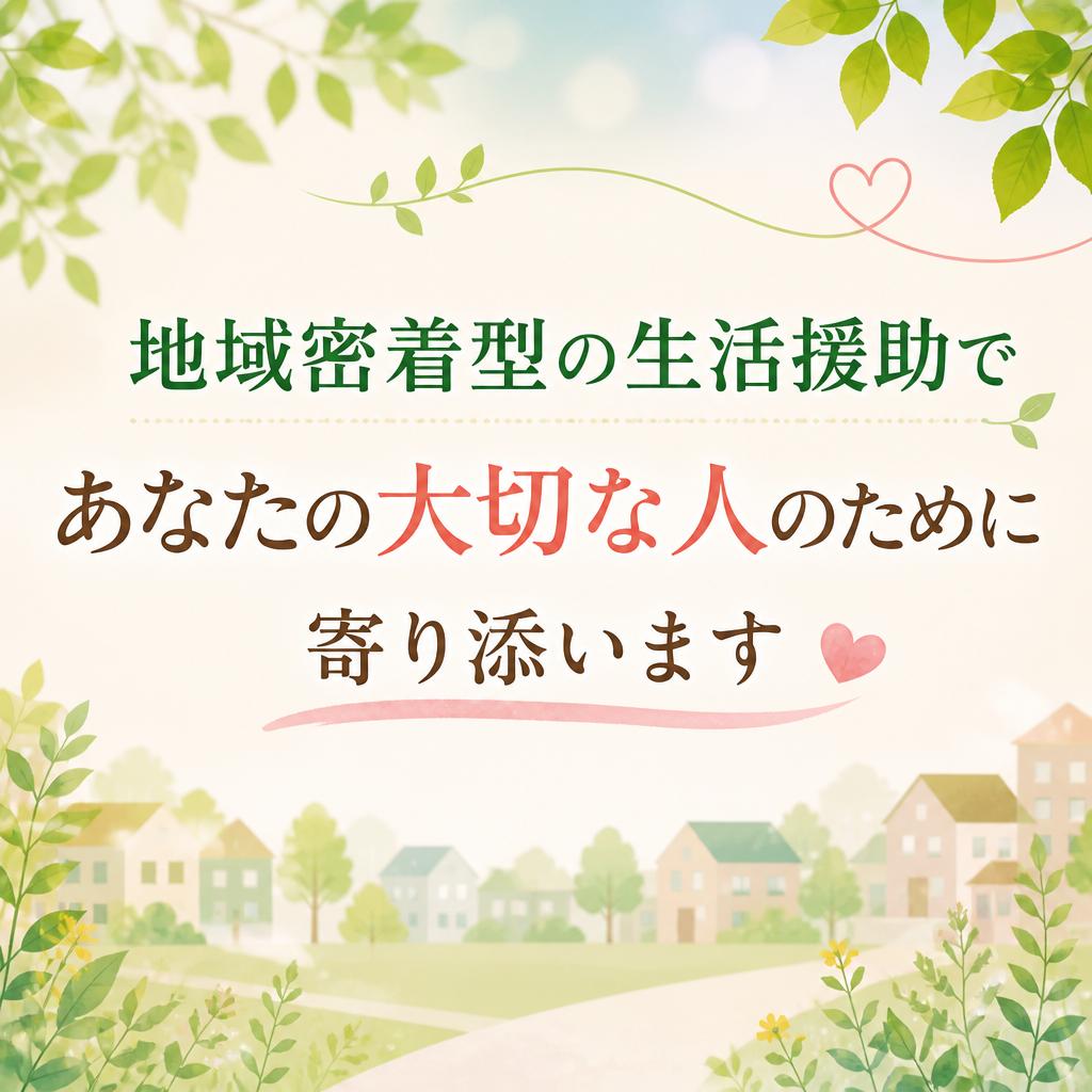 地域密着型の生活援助で、あなたの大切な人のために寄り添います
