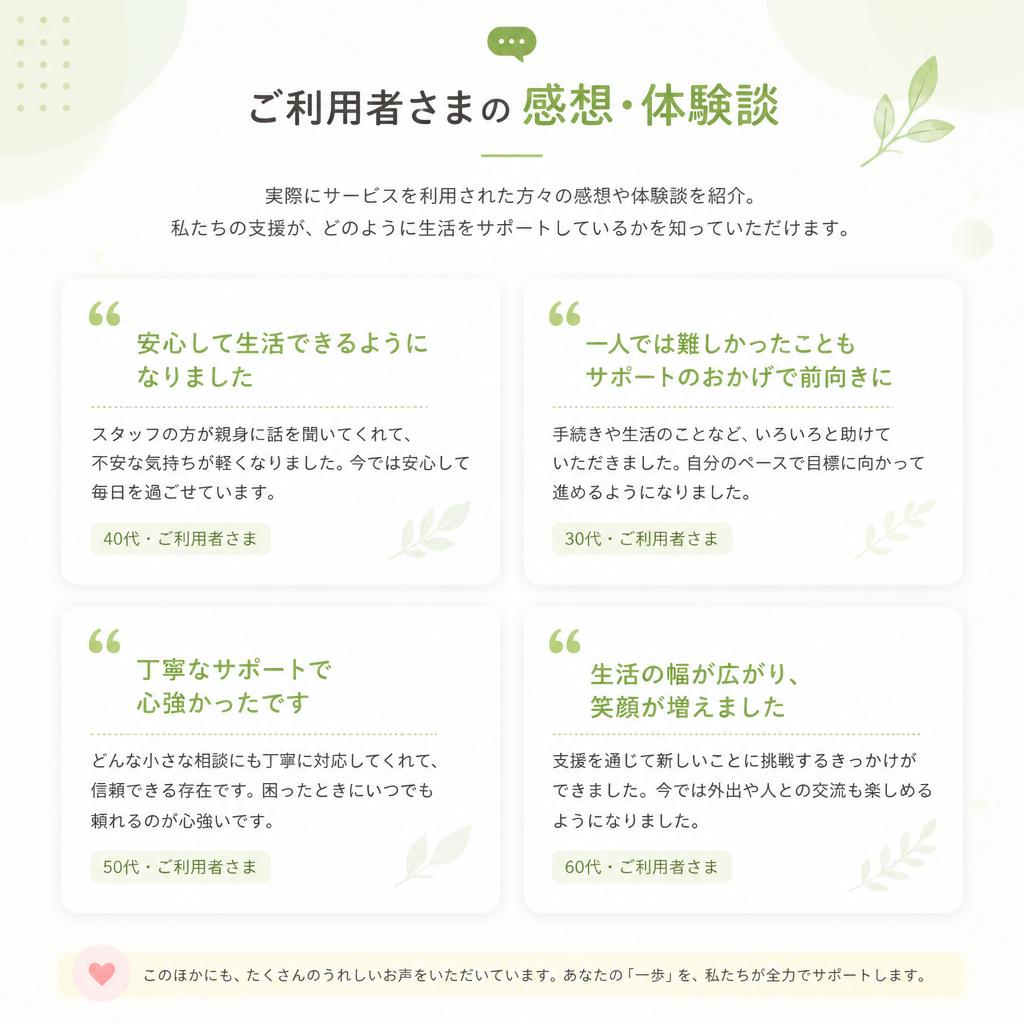利用者様の声