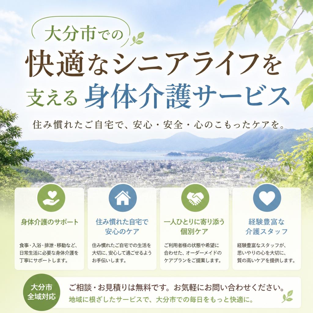 大分市での快適なシニアライフを支える身体介護サービス