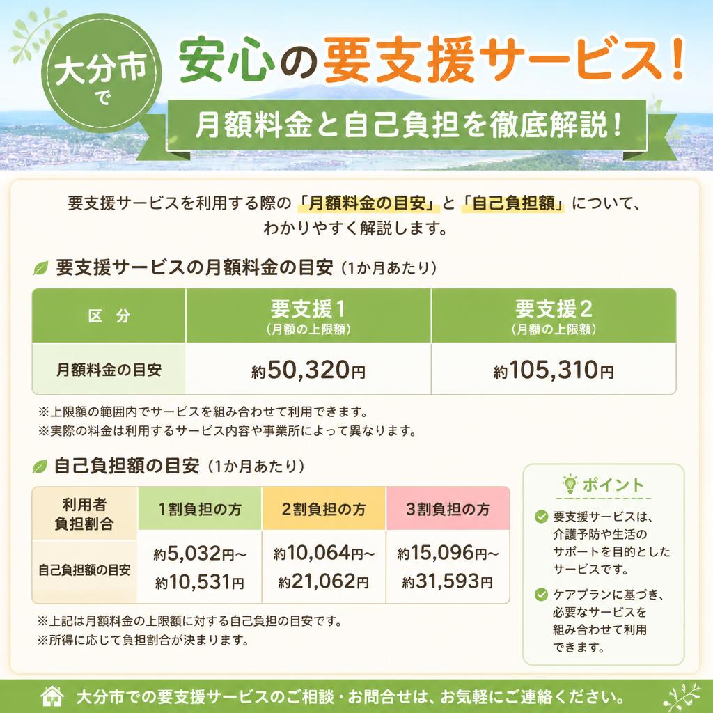 大分市で安心の要支援サービス！月額料金と自己負担を徹底解説！