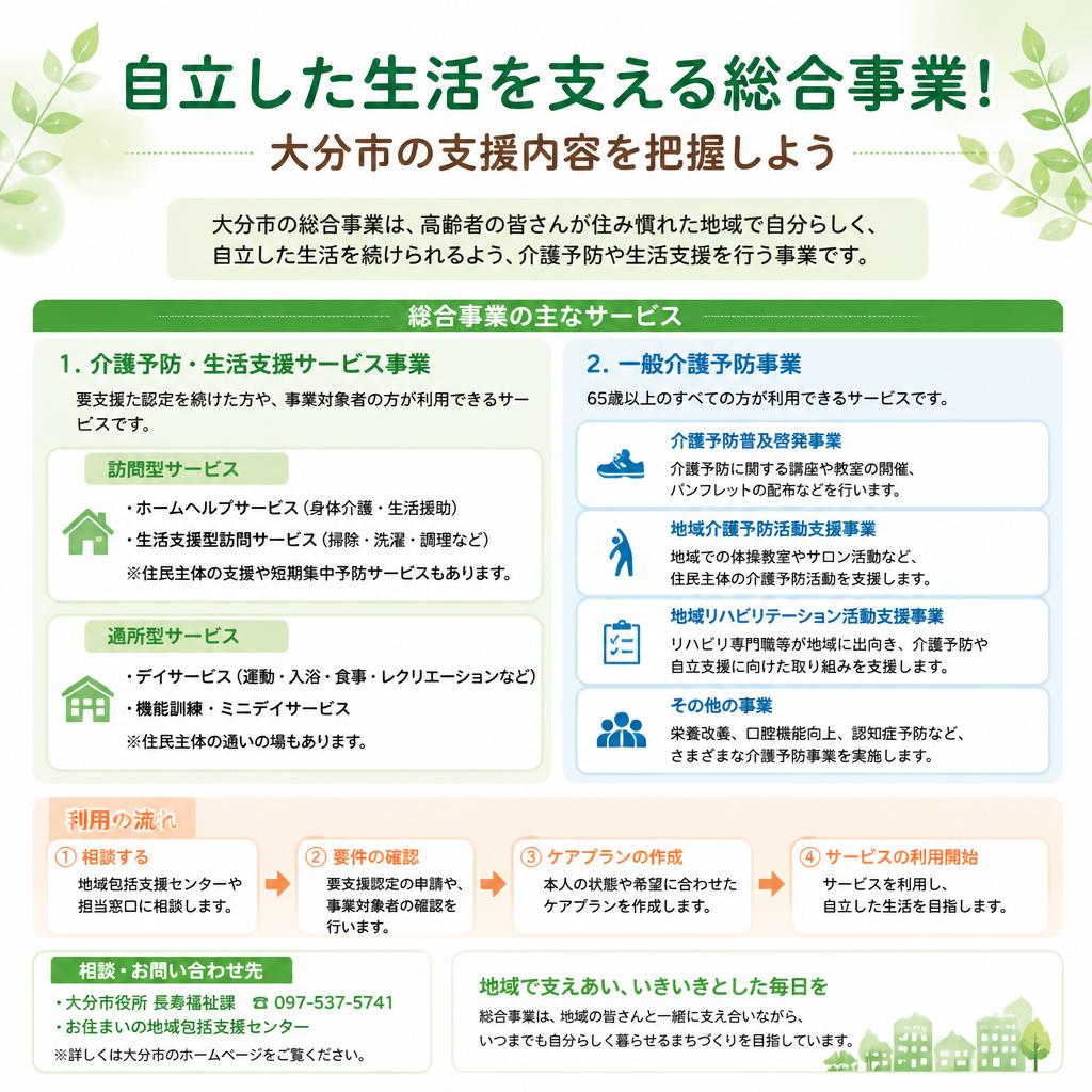 自立した生活を支える総合事業！大分市の支援内容を把握しよう
