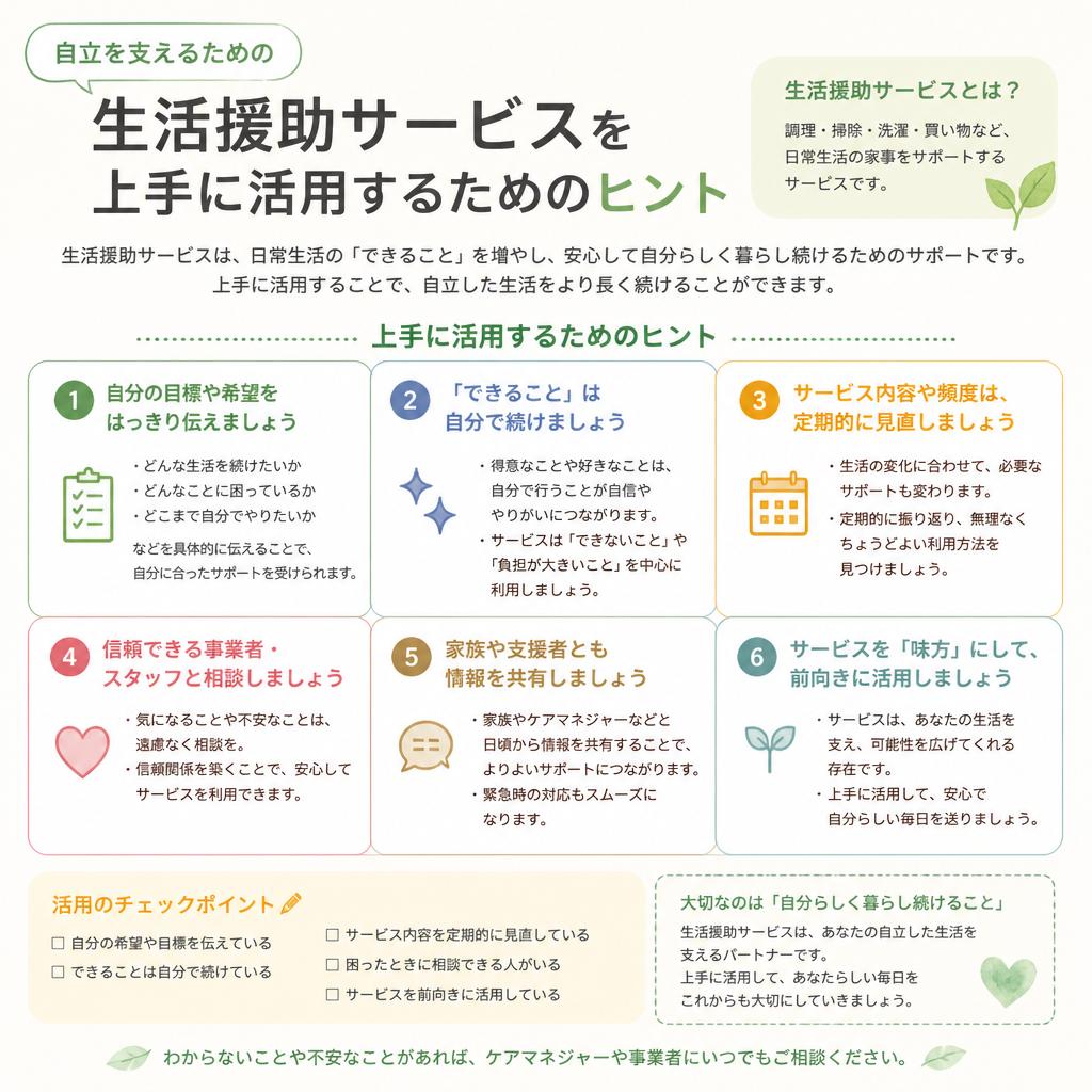 効果的な生活援助の活用法