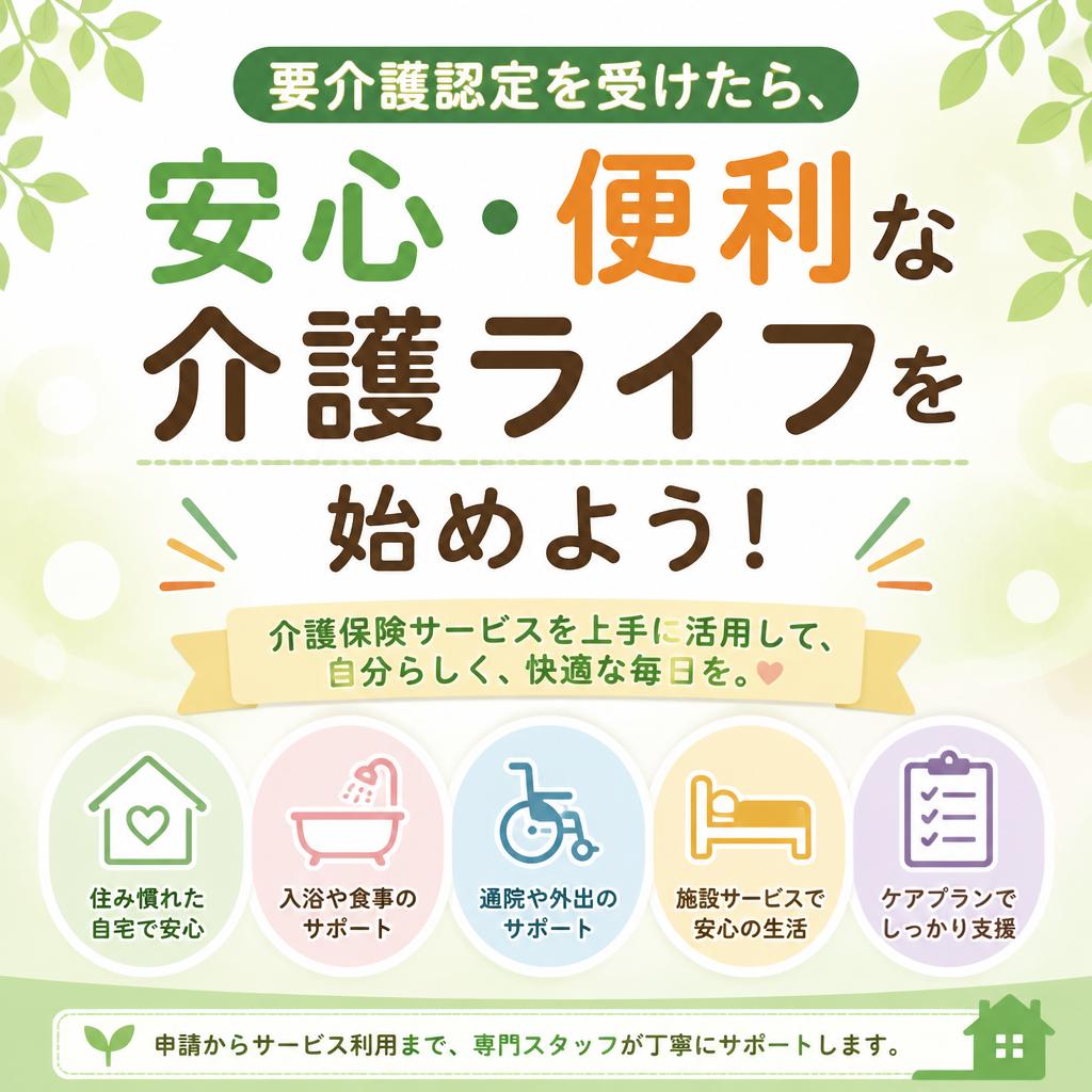 要介護認定を受けたら、安心・便利な介護ライフを始めよう！