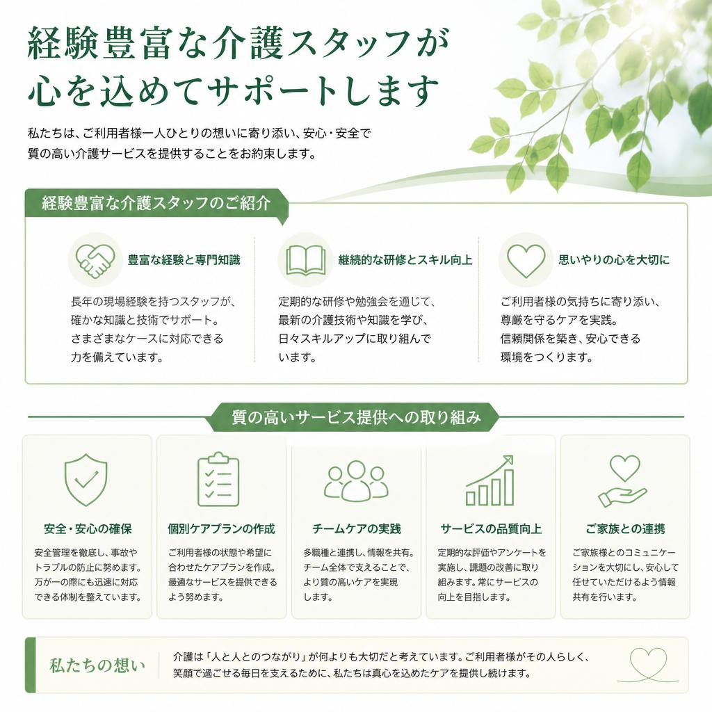 4. 介護の質を高めるプロフェッショナルたち