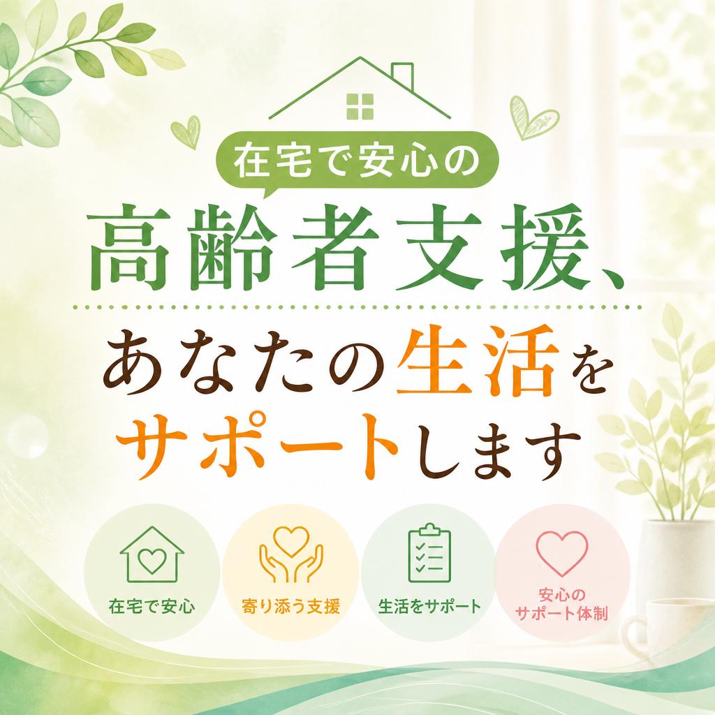 在宅で安心の高齢者支援、あなたの生活をサポートします