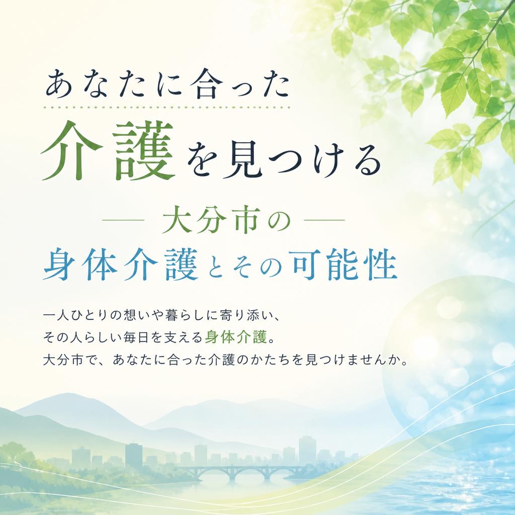 あなたに合った介護を見つける、大分市の身体介護とその可能性