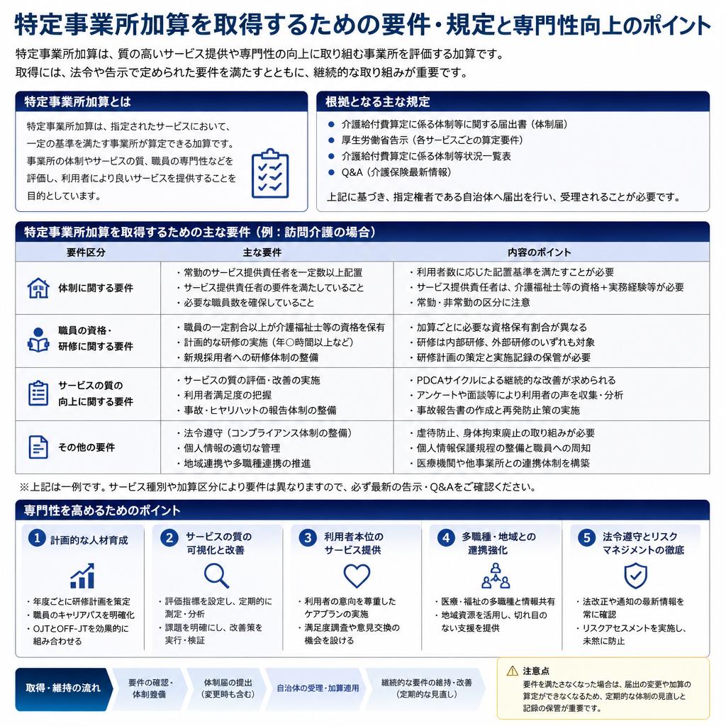特定事業所加算の要件