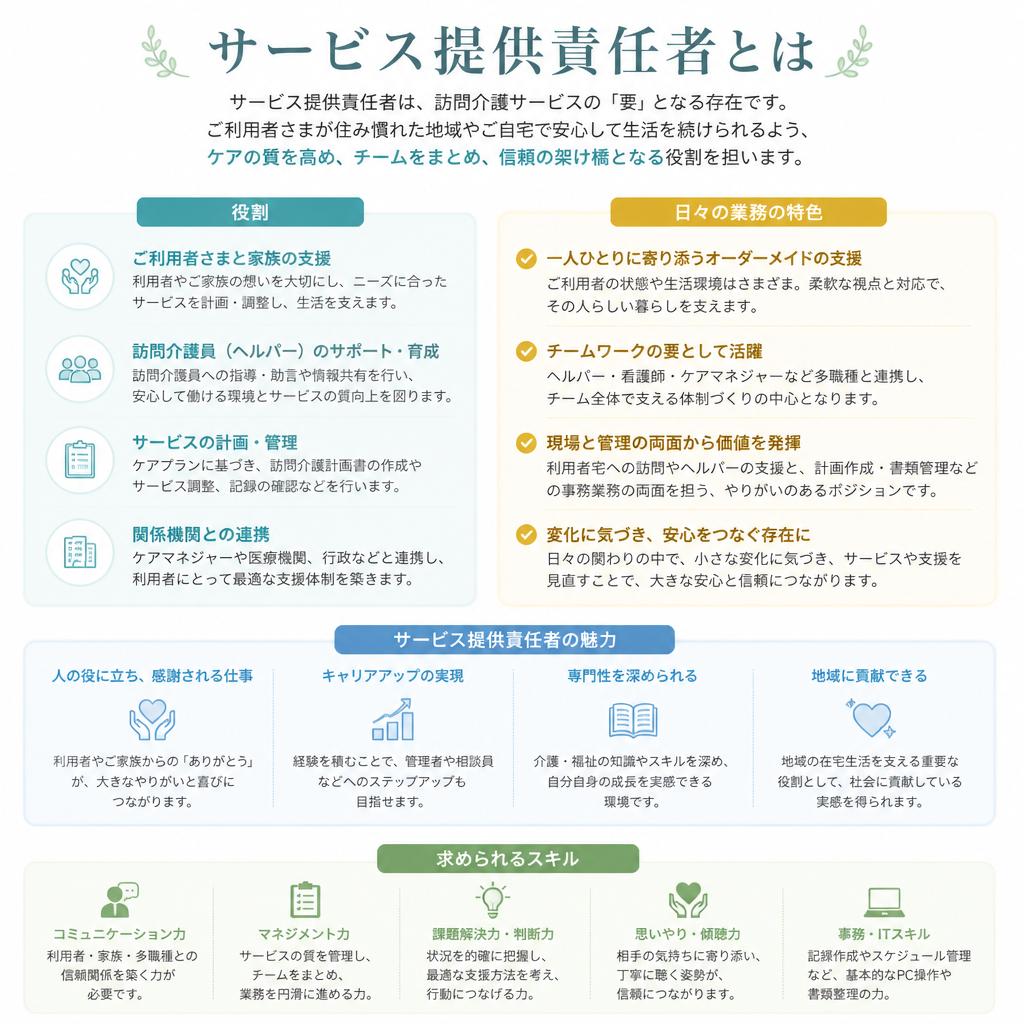 サービス提供責任者の役割と魅力