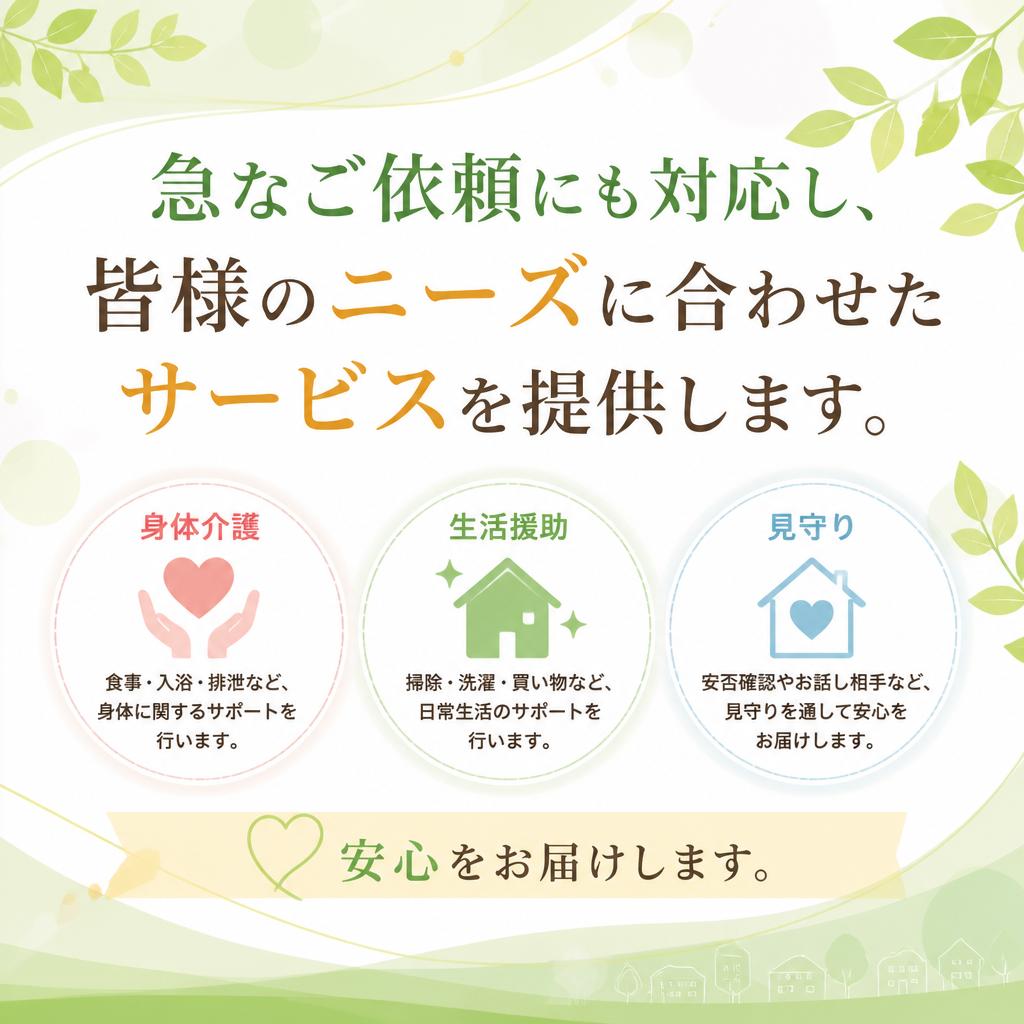 柔軟な対応で安心
