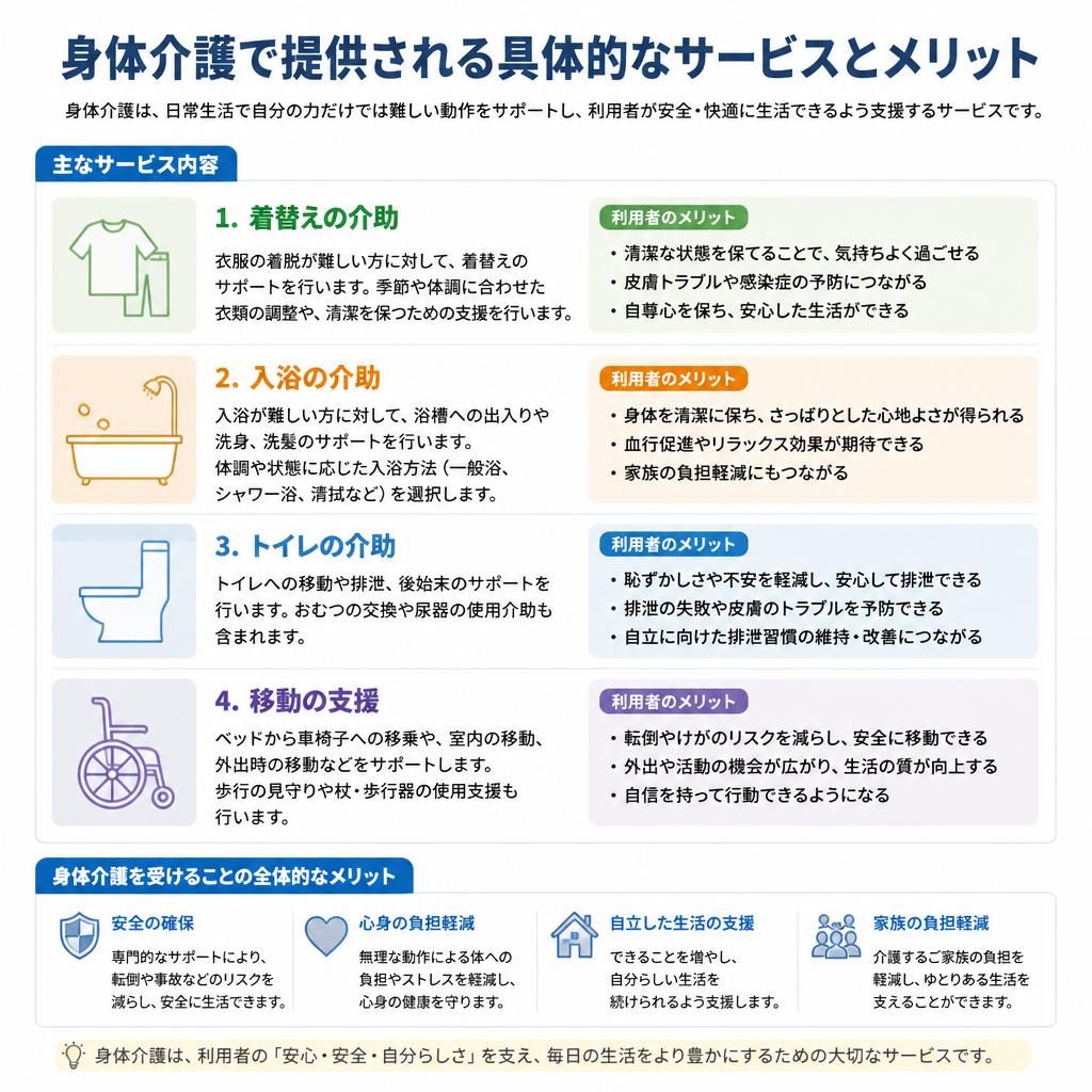 身体介護のサービス内容