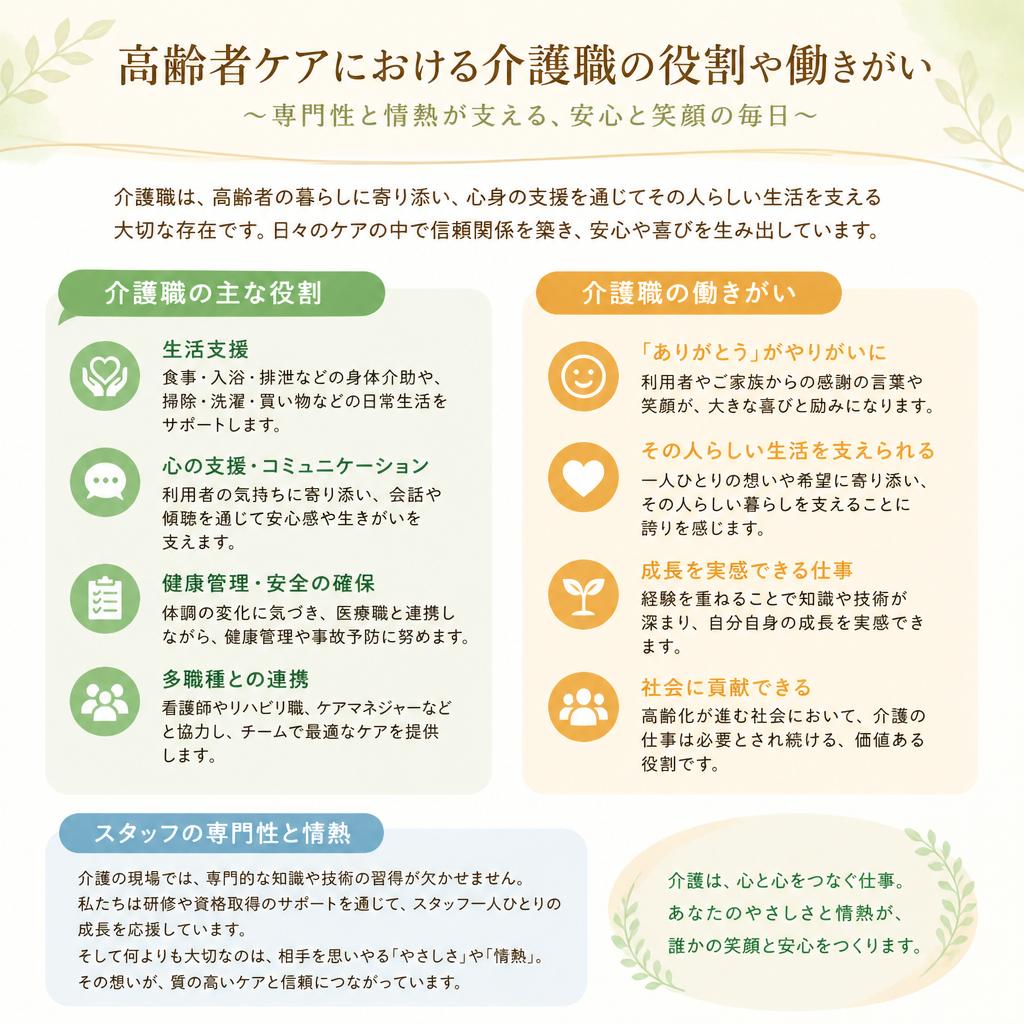介護職の役割とその魅力
