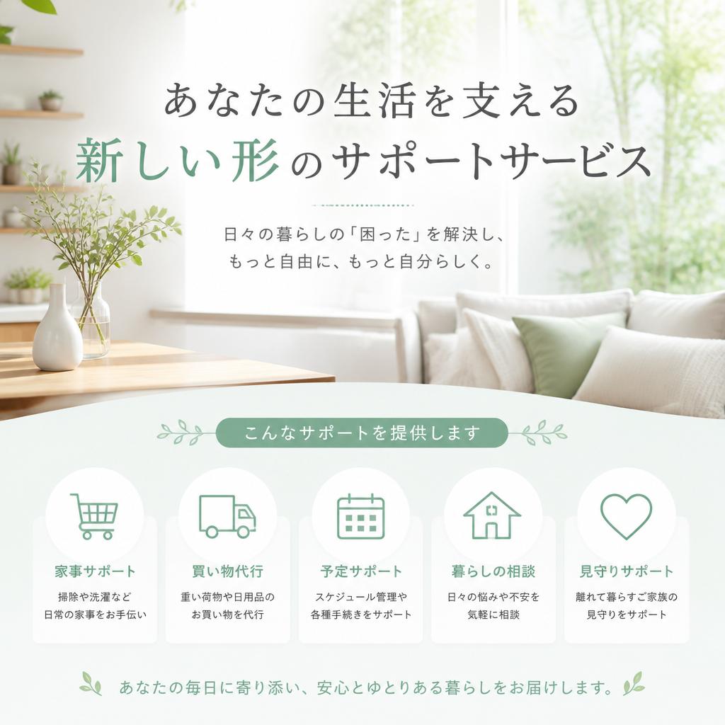 あなたの生活を支える新しい形のサポートサービス