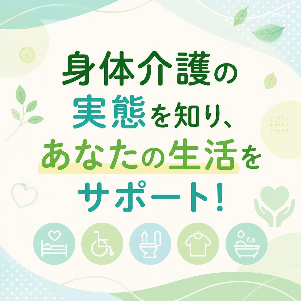 身体介護の実態を知り、あなたの生活をサポート！