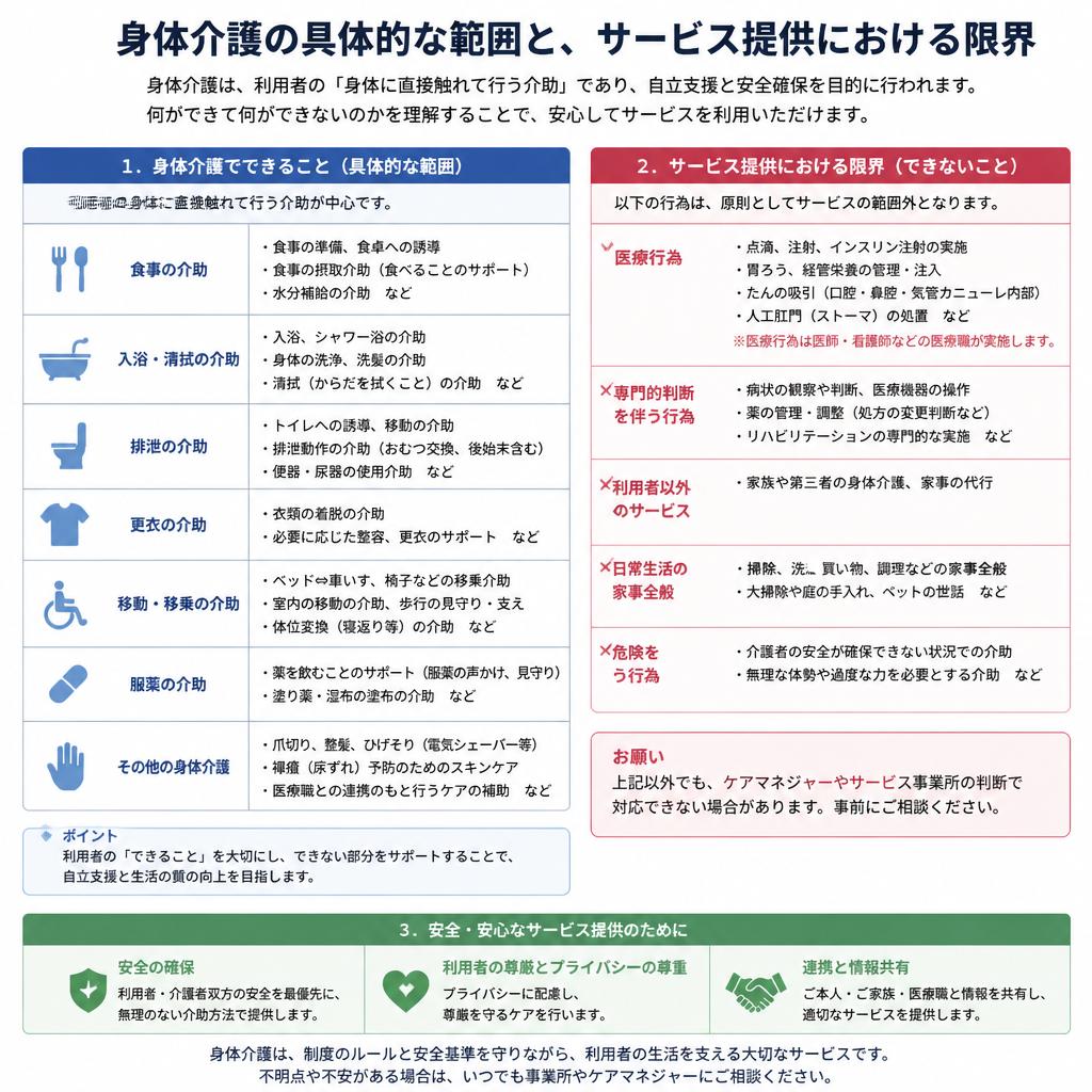 身体介護の範囲と限界
