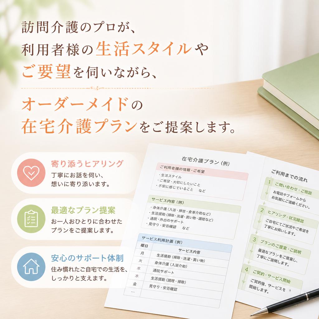 あなたのニーズに合わせたプラン作成