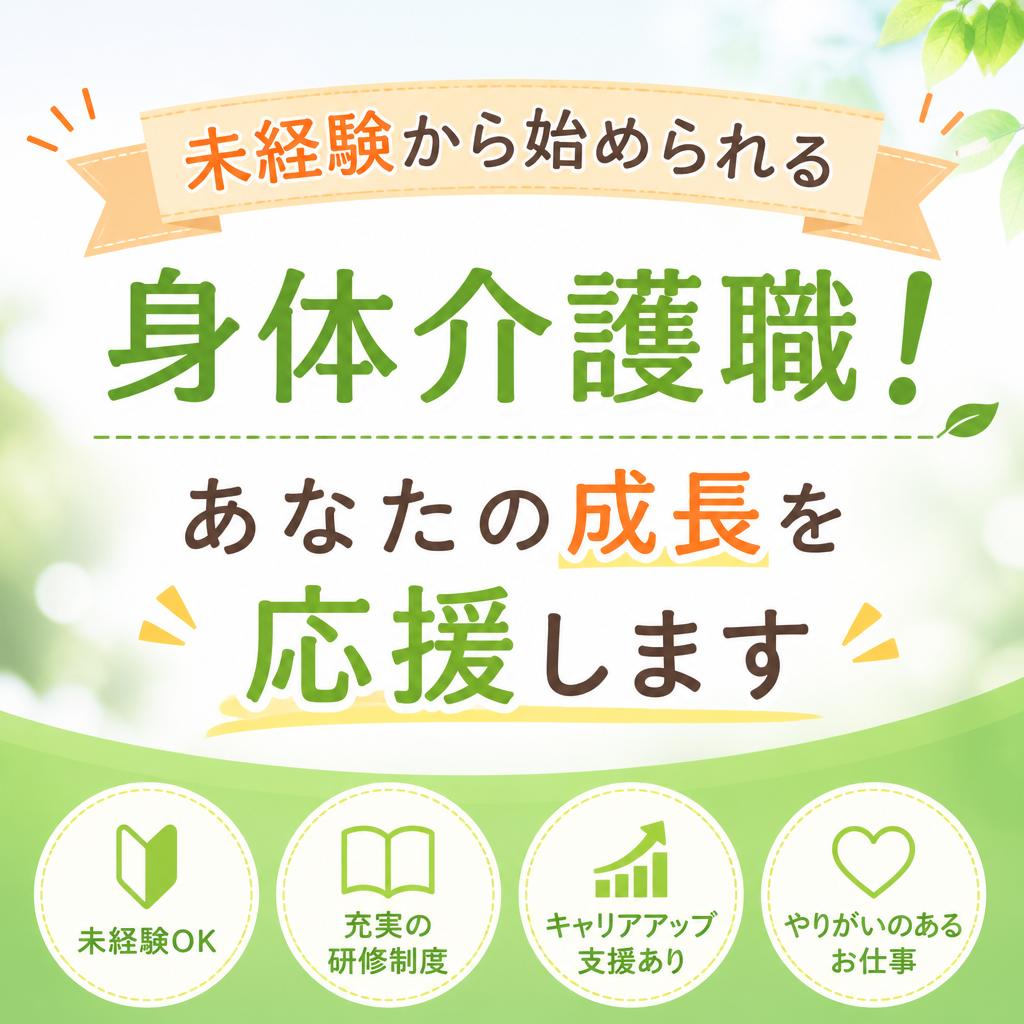 未経験から始められる身体介護職！あなたの成長を応援します