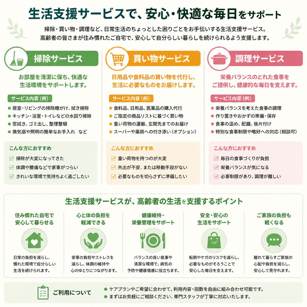 多彩な生活支援サービス