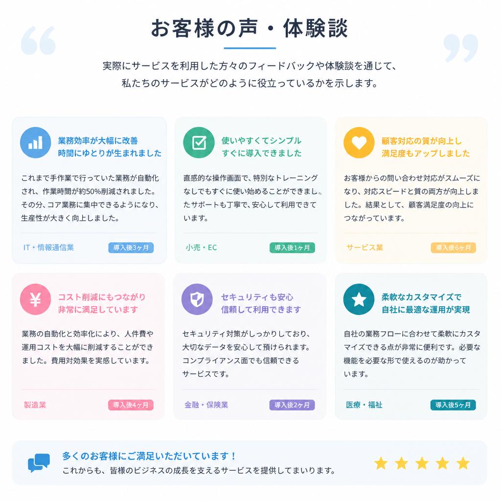 利用者様の声