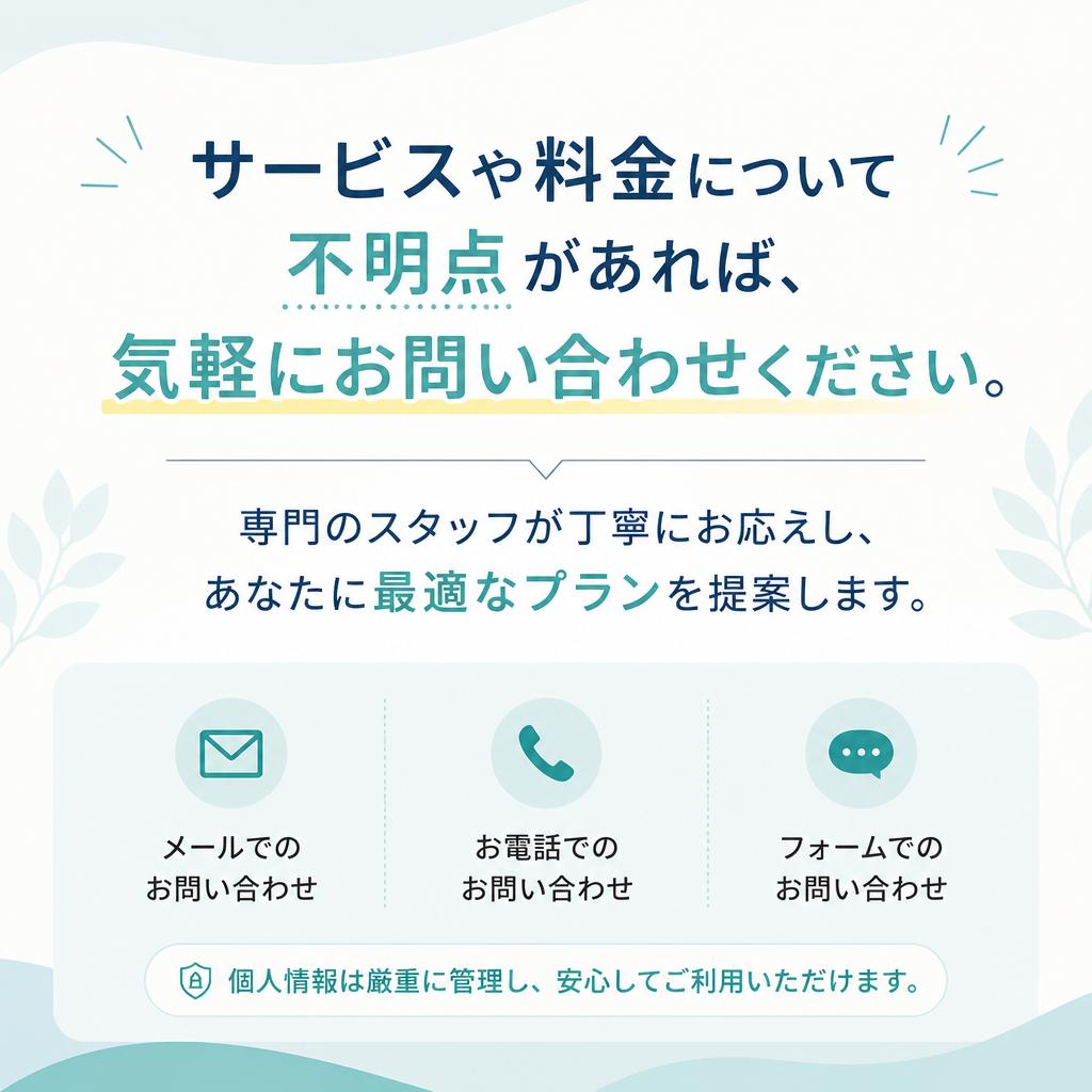 今すぐ問い合わせ！あなたの質問に答えます。